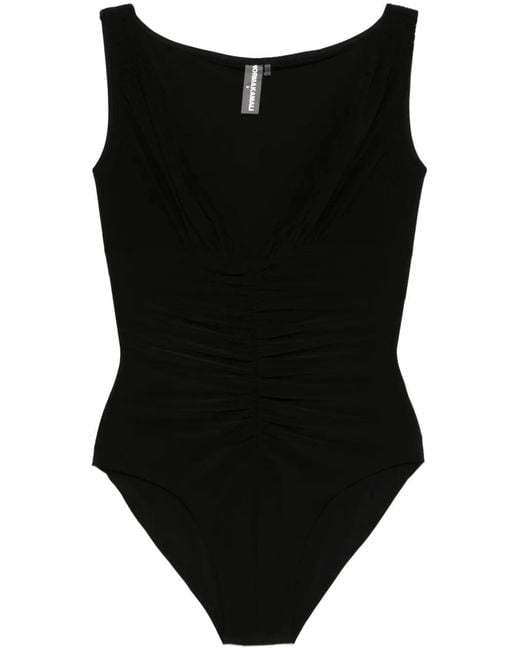 Norma Kamali Black V-Necked Bodysuit