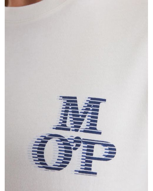 Marc O' Polo White Logo-Embroidered Crew Neck T-Shirt for men