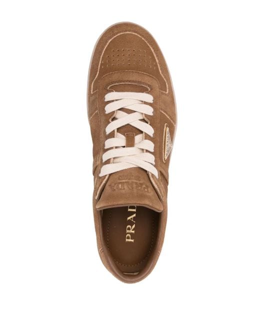 Baskets Downtown Prada pour homme en coloris Brown