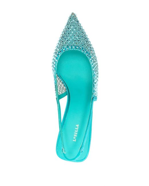 Le Silla Blue Gilda 70Mm Slingback Pumps