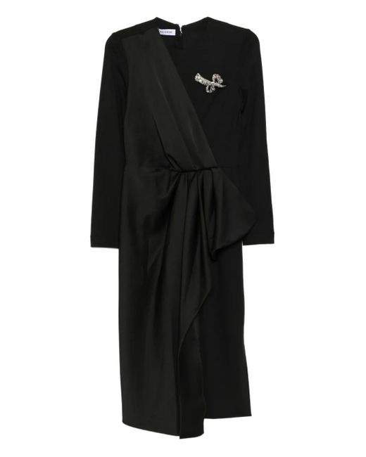 Dice Kayek Black Crystal-Embellished Dress