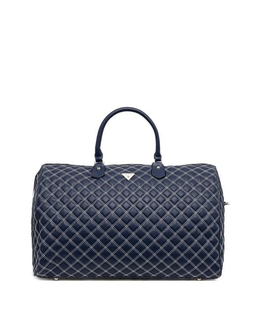 Guess Blue Cruise Vibe Quilted Weekender