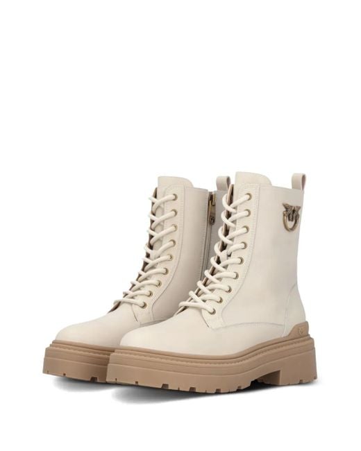 Pinko Natural Classic Boots With Sturdy Sole