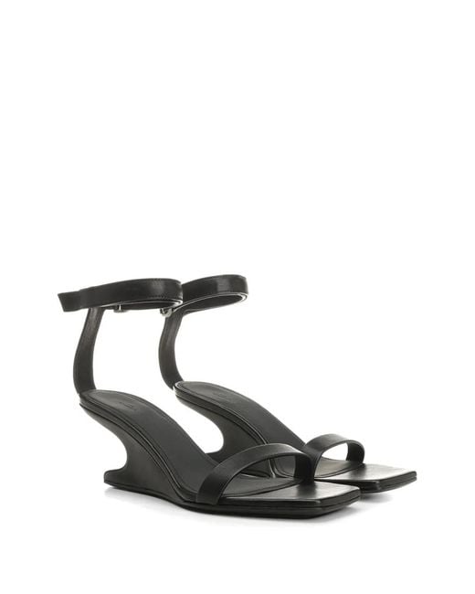 Rick Owens White Strap Squared Toe Sandals