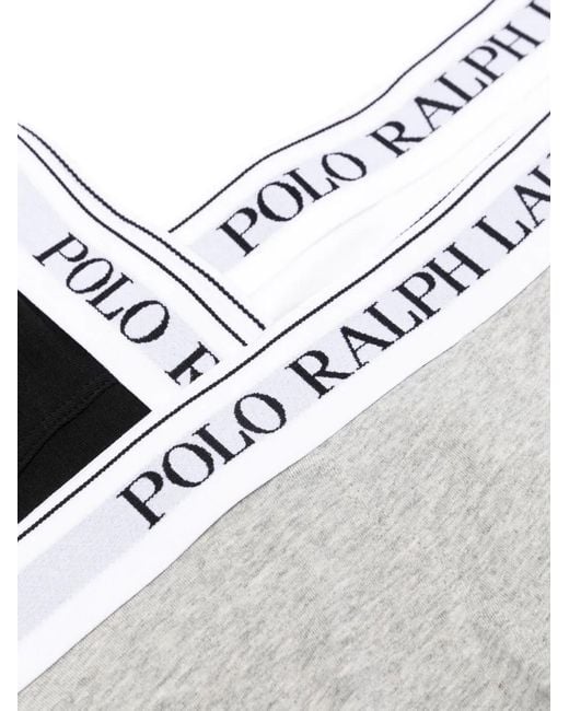 Polo Ralph Lauren White Cotton Briefs With Logo Waistband (3-Pack) for men