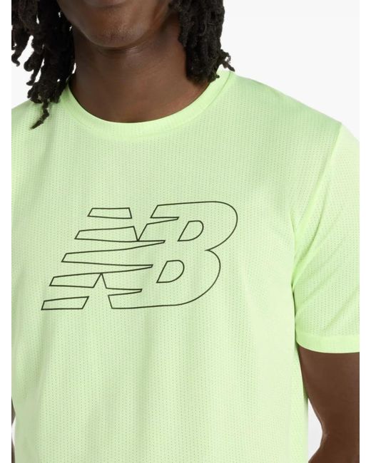 New Balance Green Rc Essential Graphic T-Shirt V2 for men