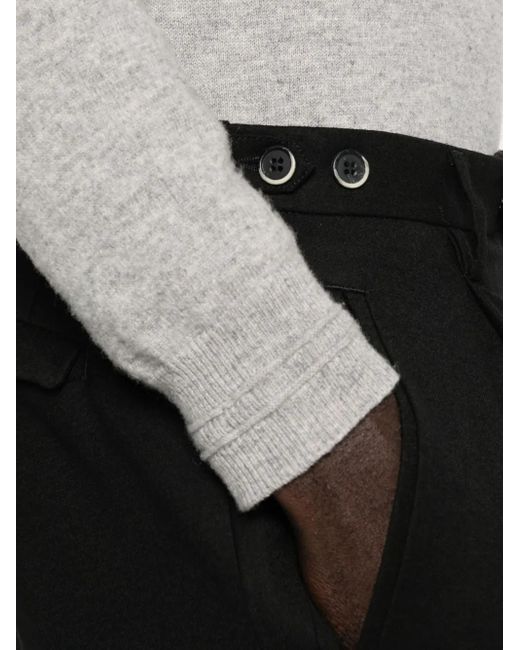 メンズ Barena ボタン タックパンツ Black