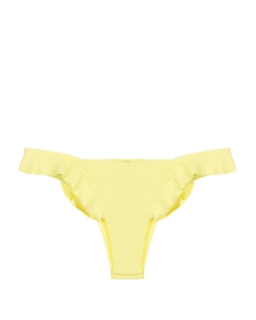 Slip Bikini Wini Con Ruches di Clube Bossa in Yellow