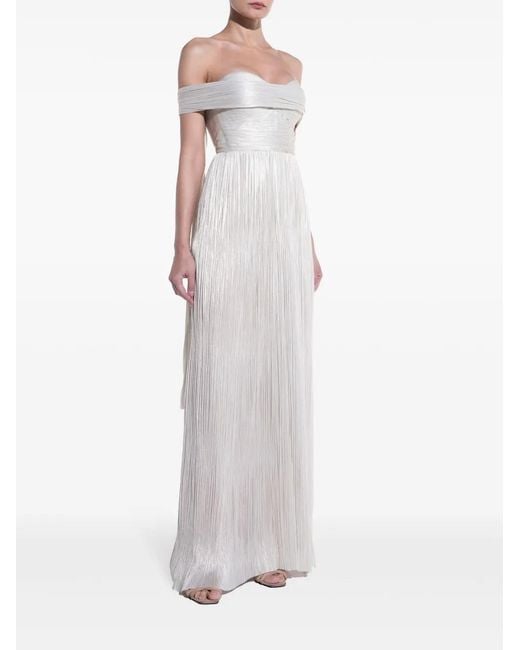 Maria Lucia Hohan White Toneserene Draped Gown