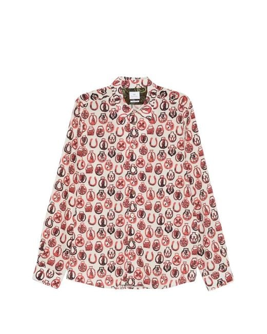 Paul Smith Red Patterned Shirt for men