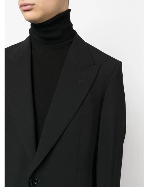 Tom Ford Black Elegant Straight Leg Suit for men