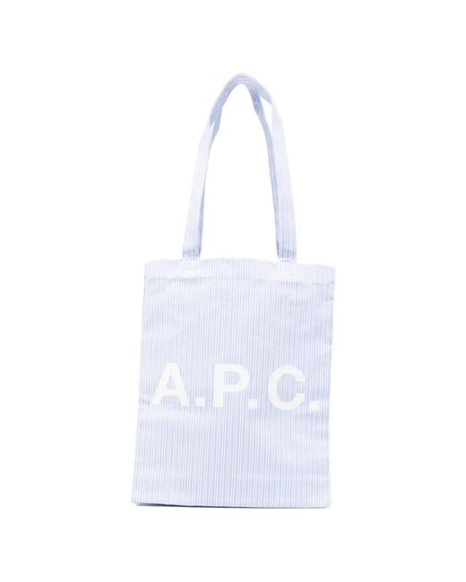 A.P.C. White Lou Tote Bag