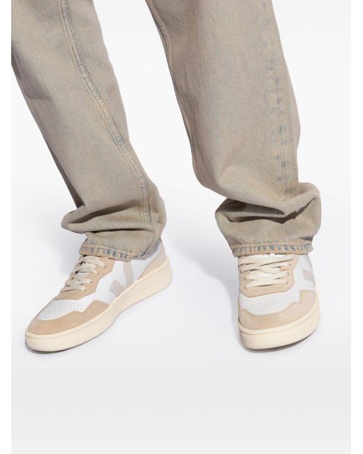Veja White V-90 Leather Sneakers for men