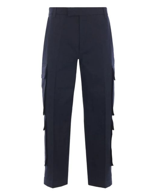 Thom Browne Blue Multi-Pocket Cotton Trousers for men