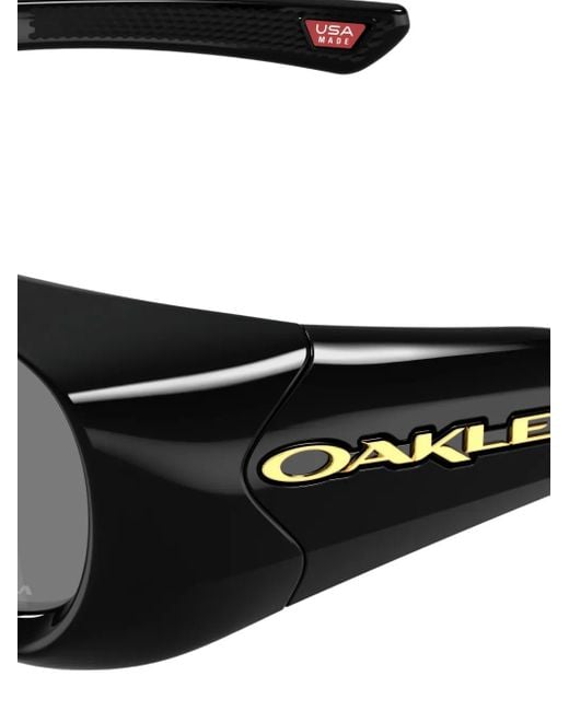 Oakley Gray Biker-Frame Tinted Sunglasses