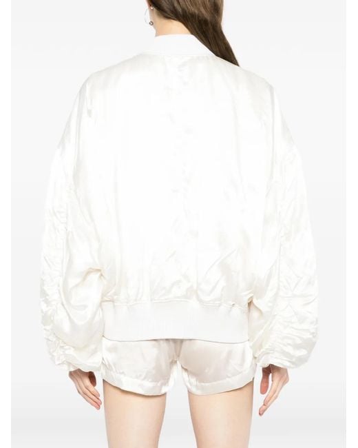 Rick Owens White Secchia Flight Jacket