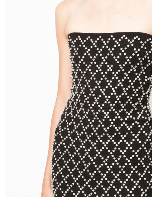 retroféte Strapless Mini-Jurk in het Black