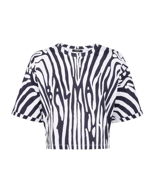 Balmain ゼブラ Tシャツ Blue