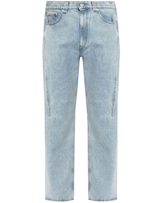 Y. Project Blue Logo-embroidered Cotton Jeans for men