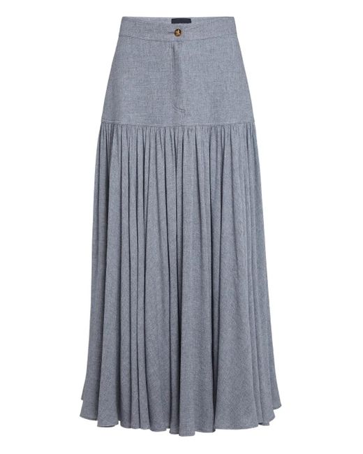 Giambattista Valli プリーツ マキシスカート Gray