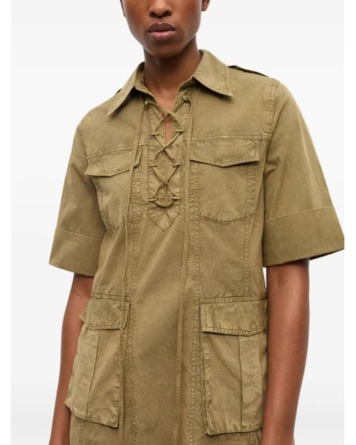 Ganni Green Midikleid aus Denim