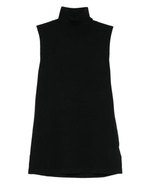 arch4 ノースリーブ タートルネックトップ Black