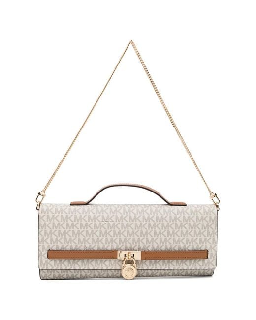 Michael Kors White Medium Hamilton Tote Bag