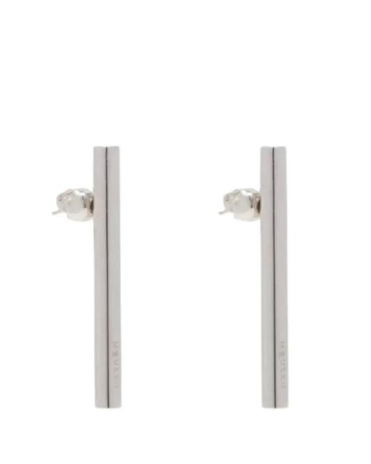 McQueen White Skull Earring