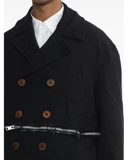 COMME DES GARÇON BLACK Black Double-Breasted Zip Jacket for men