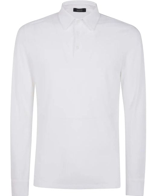 Zanone White Ice Cotton Polo Shirt for men