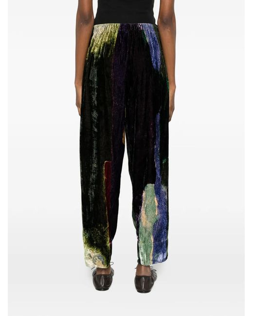 Yavi White Patterned Trousers