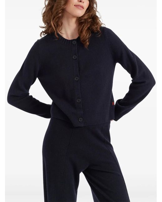 Chinti & Parker Blue Crew-Neck Knitted Cardigan
