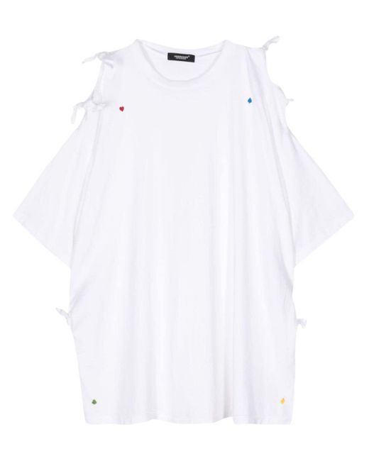 T-shirt à design noué Undercover en coloris White