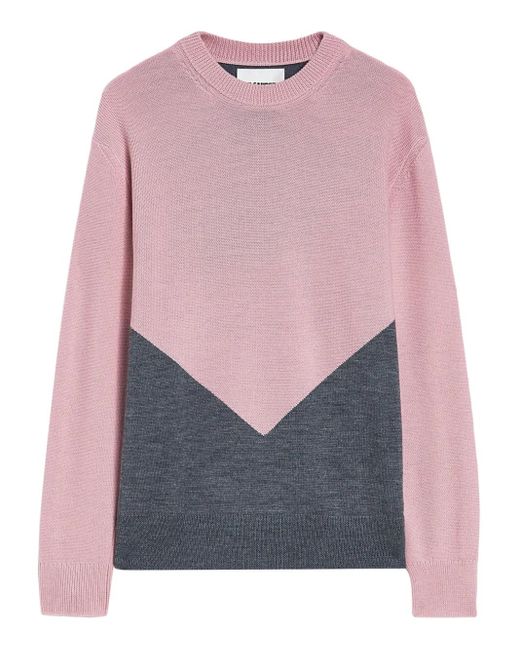 Pull Colour Block Jil Sander pour homme en coloris Pink