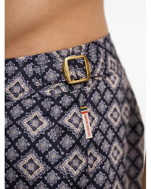 Orlebar Brown Bulldog Badeshorts Mit Geometrischem Muster in Blue für Herren