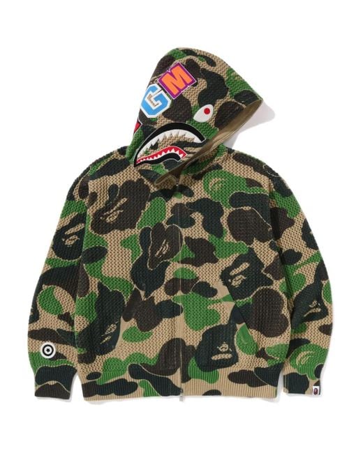 Sudadera con motivo militar y capucha A Bathing Ape de hombre de color Green