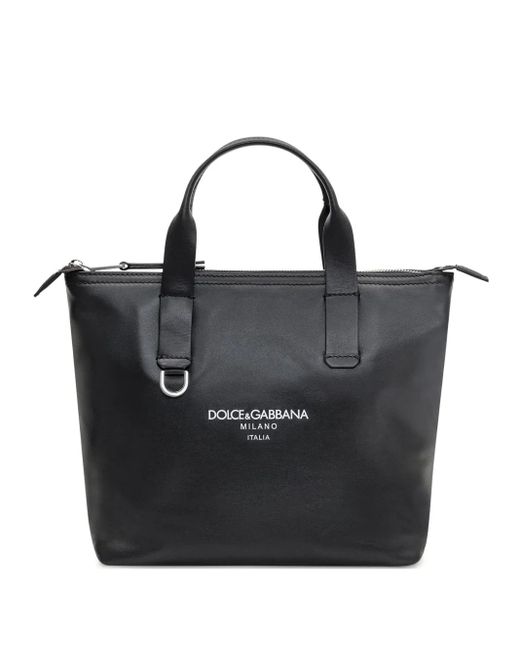 メンズ Dolce & Gabbana ロゴ トートバッグ Black