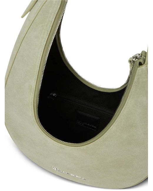 Karl Lagerfeld Green Suede Shoulder Bag