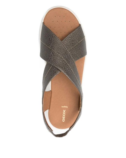 Geox Brown 40Mm D Dandra Crossover Slingback Sandals