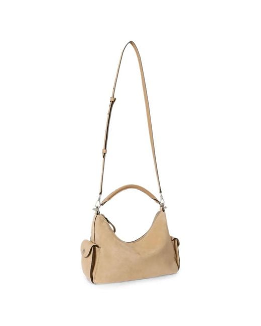 Ralph Lauren Metallic Mini Blaike Suede Shoulder Bag
