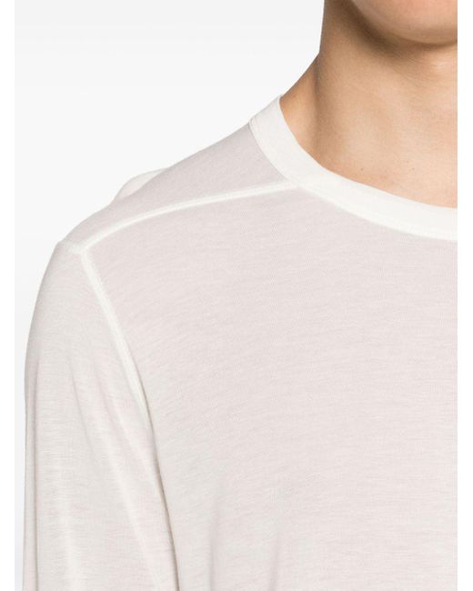 Rick Owens Semi-transparentes Level LS T-Shirt in White für Herren