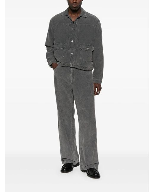 sunflower Gray Cotton Single-Breasted Coat for men