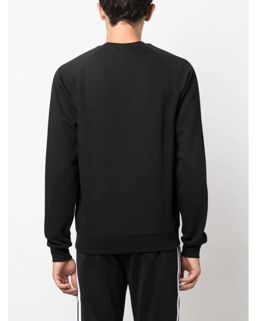 Adidas Black Logo-Print Sweatshirt for men