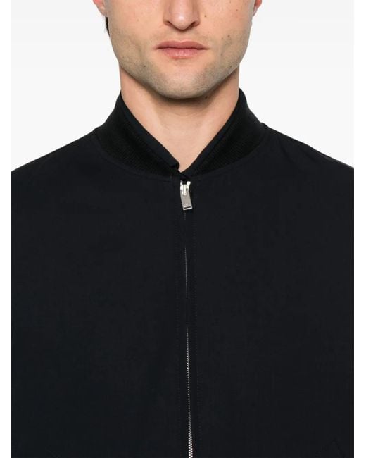 Chaqueta Bómber Con Cremallera Lardini de hombre de color Black