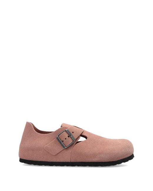 Birkenstock Pink London Buckle-Fastening Ballet Flats