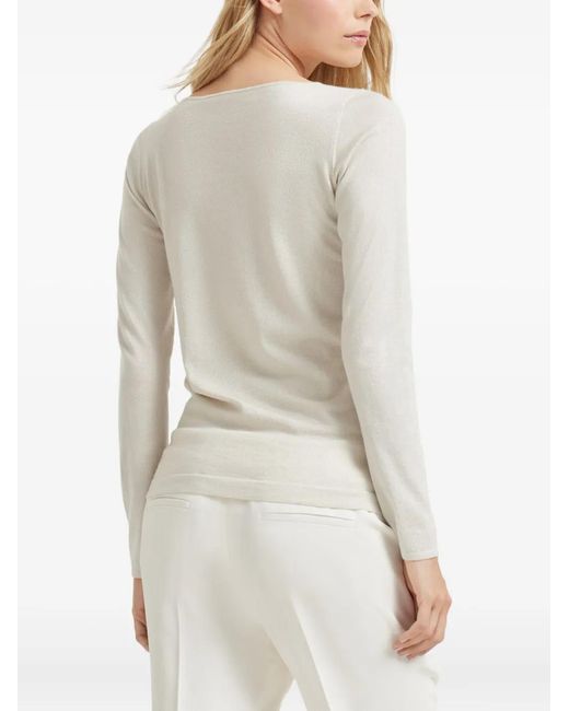 Brunello Cucinelli Multicolor Long-Sleeve Knitted Top
