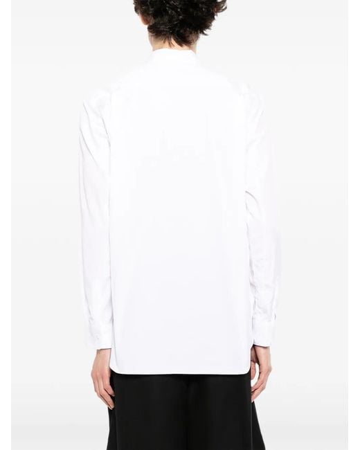 Comme des Garçons White Patchwork Striped Shirt for men