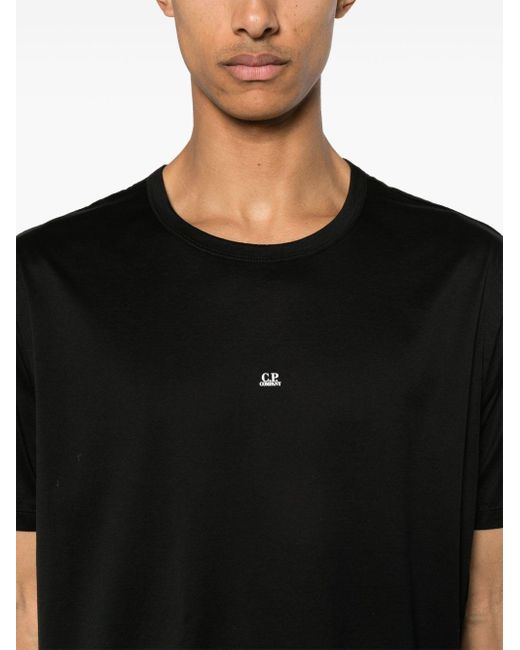 メンズ C P Company Logo-print Cotton T-shirt Black