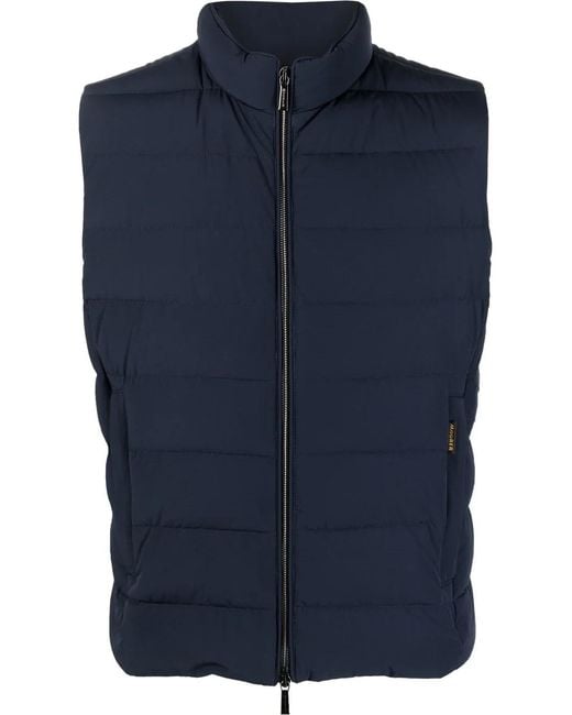 Moorer Blue Oliver Quilted Gilet for men