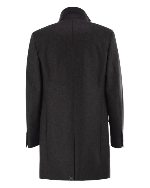 Fay Black Layered Coat for men